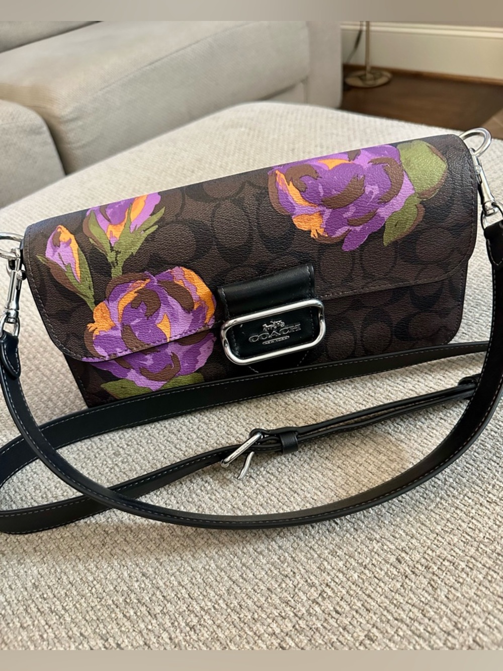 Coach Morgan Shoulder Bag In Signature Canvas With Rose Print CL459 - Picture 4 of 8